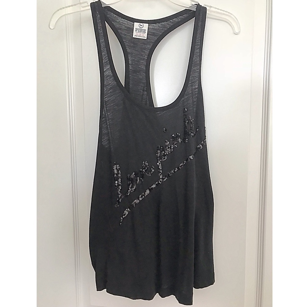 VS PINK Black Bling Tank